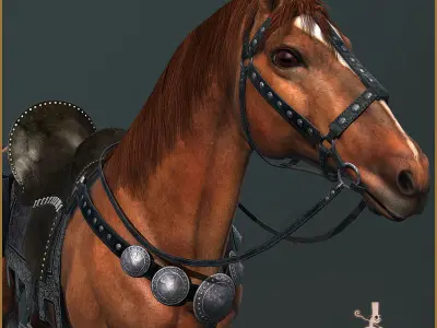 Horse for Heroes Low-poly 3D model