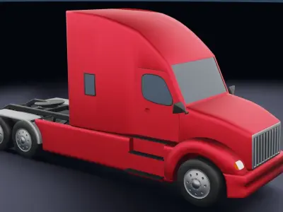 Big Truck Low-poly 3D model PBR game ready Low-poly 3D model