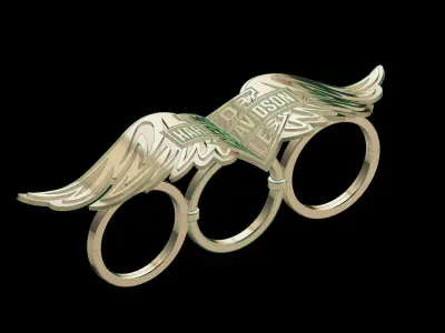 Harley Davidson Wings Ring  3D print model