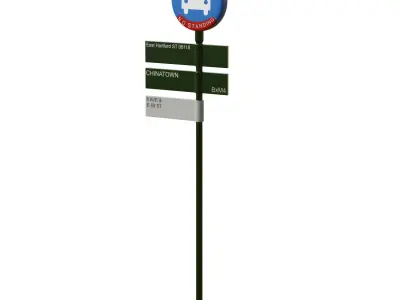 Traffic Sign 02 Low-poly 3D model