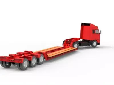 LOWBED -LOWBOY TARILER  3D model