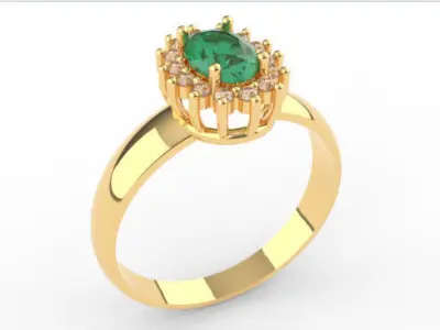 Digital Preciousness Custom-made ring in 3D modeling 3D print model 2