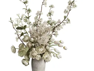 Flower In Vase 90 3D model