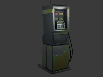 Sci fi gas pump Low-poly 3D model