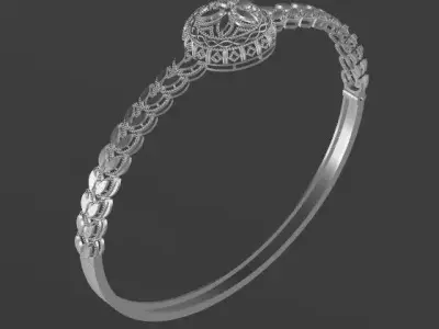 1321 Gilded Flora Bangle 8gm 3D print model