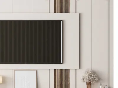 Tv Wall Set 21 3D model