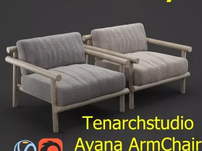 Tenarchstudio Ayana Armchair by B and B Italia  3D model