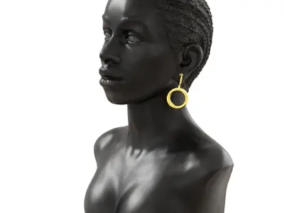 Bust African Black Woman 3D model