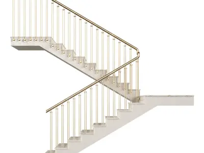Marble staircase 16 3D model