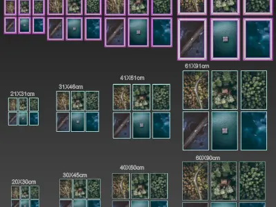 JUNIQE Top picture Low-poly 3D model