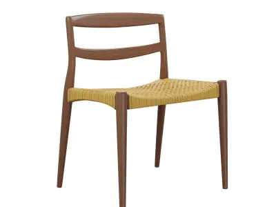 Wood chair 01 3D model