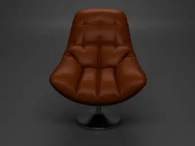 leather chair Low-poly 3D model
