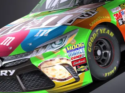 Nascar MnMs Kyle Busch 2017 VRAY 3D model