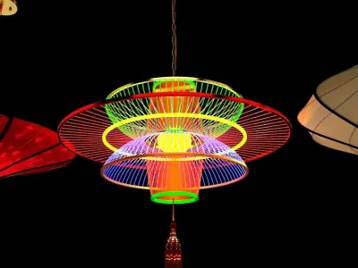 Chinese red lantern  3D model 39