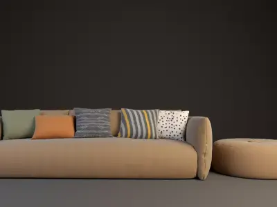 Detailed sofa SketchUp 2019 Free 3D model