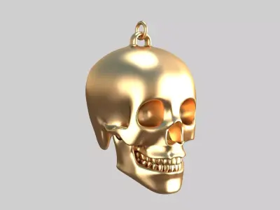 skull pendnt golden 3D model