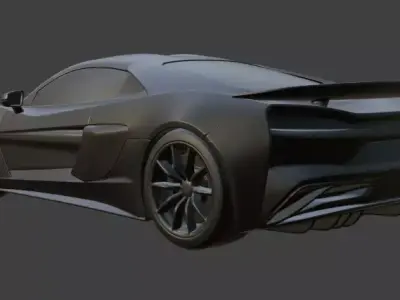 Black Sports Car 3d Model 3D model