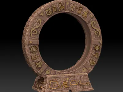 Beautiful Lamp  Stargate with Ancient Egyptian Motifs 3D print model