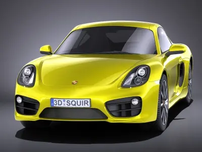 Porsche Cayman 2016 VRAY 3D model