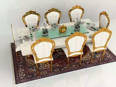 Royal Classic Dining Tabel 3D model