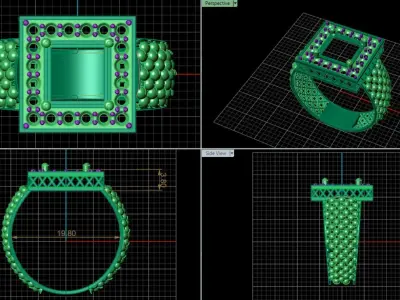 women Luxury ring 3D print model