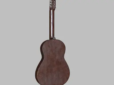 Guitar low-poly acoustic Low-poly 3D model