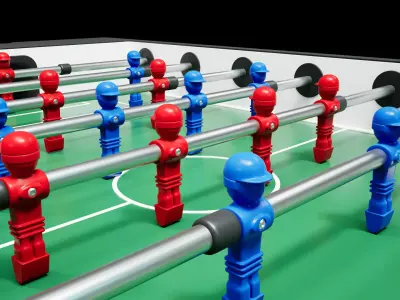 Soccer Table 3D Model Set 3D model