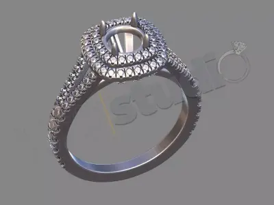 diamond mansion ring 3d model 3D print model