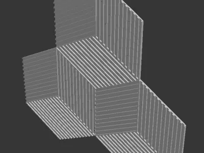 3d plaster wall panel Low-poly 3D model