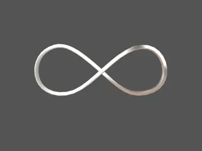 Infinity Symbol v4 005 Low-poly 3D model