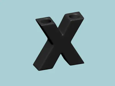 Vase X - Alphabet Vases Collection Letters - STL Printable 3D print model