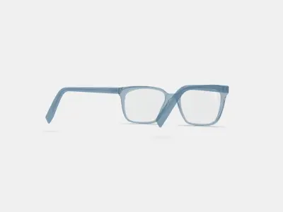 Hughes Eyeglasses in Pacific Crystal 3D model