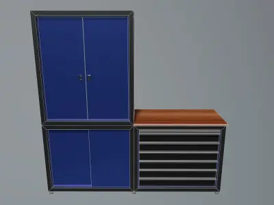Work Bench Low-poly 3D model