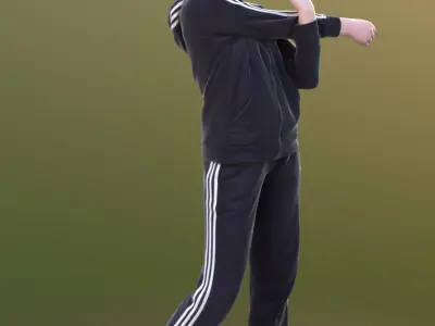 Francine 10334 - Standing Sport Girl Low-poly 3D model