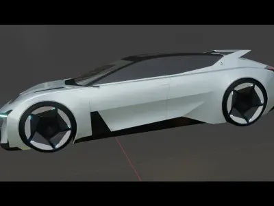 Futuristic Concept ST sports car 3D model