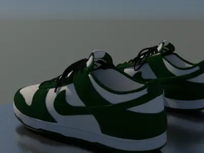 dunk low shoes low poly 3D model