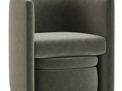 Braedin Upholstered Barrel Accent Chair Free 3D model