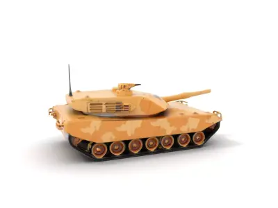 Desert Camouflage Tank model pack Low-poly 3D model