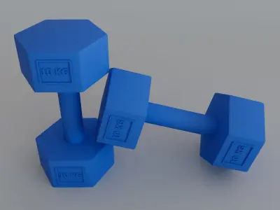 Dumbell 3d model and render setup Free 3D model