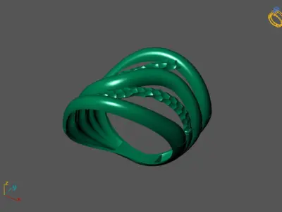 Fancy Womens Rings Plain Rings Ready STL 3DM Models Rings 3D print model 10