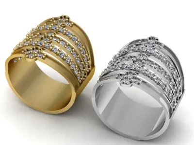 Luxury Wedding Diamond Ring 3d Printable Model 3D print model