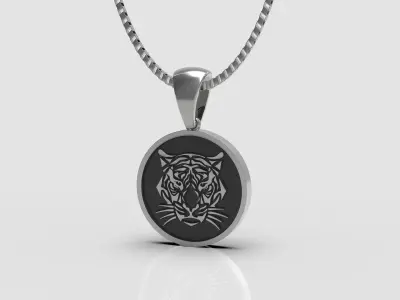 Tiger pendant 3D print model