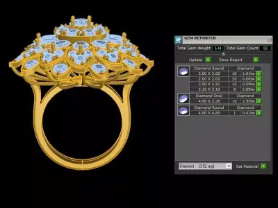 women ring 2020 R104 3D model