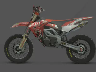 Aprilia MXV 450 Off-Road Dirt Bike 3D Model Low-poly 3D model