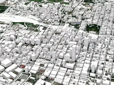Cityscape Johannesburg South Africa 3D model