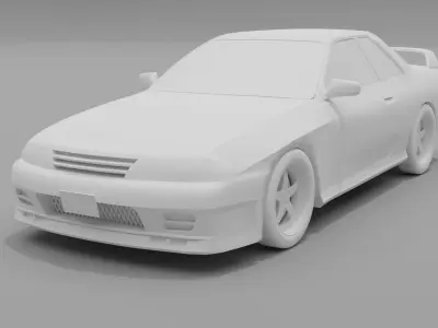 Nissan GTR 32 game ready  Low-poly 3D model