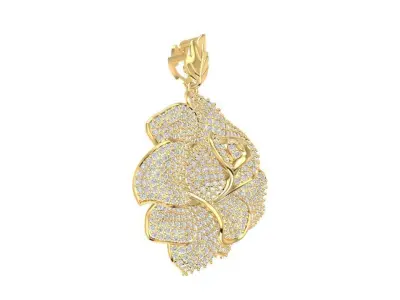 Diamond Rose Pendant Jewelry Design 1929 3D print model
