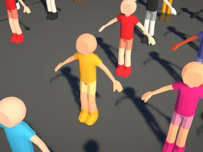 ToonPoly - People 01  Low-poly 3D model