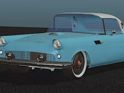1956 Thunderbird - High Poly 3D Model - High Poly 3D model
