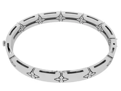 Flower Bangle Bracelet 4294 3D print model